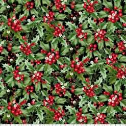 Alternative view of Studio E - Holiday Feather & Flourish - Holly Berry - Black/Multi