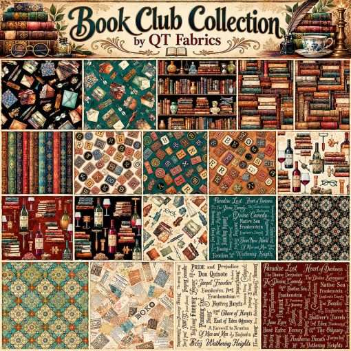 Quilting Treasures - Book Club - Bookshelf Border Stripe - Multi - Image 3