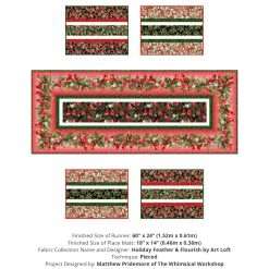 Festive Season Table Set - Holiday Feather & Flourish - Pattern