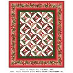 Holiday Bliss Quilt - Holiday Feather & Flourish - Pattern