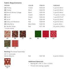 Alternative view of Holiday Bliss Quilt - Holiday Feather & Flourish - Pattern