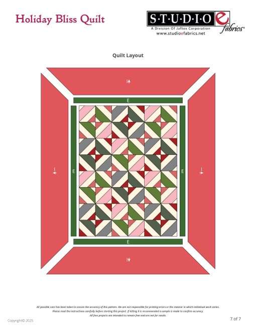 Holiday Bliss Quilt - Holiday Feather & Flourish - Pattern - Image 7